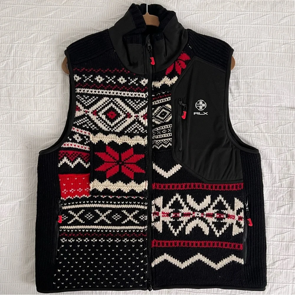 RLX Ralph Lauren patchwork sweater vest - Picture 1 of 6